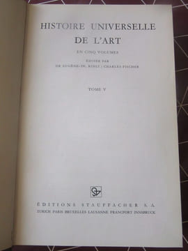 Histoire universelle de l'art en 5 volumes éditée par Dr E.-Th.Rimli Ch.Fischer. undefined