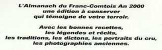 L'ALMANACH du franc comtois an. Gérard Bardon