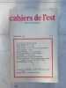 Cahiers de l'est 5 Revue Trimestrielle. 