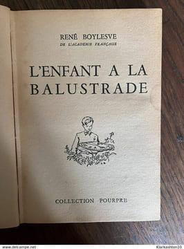 René boylesve L'enfant a la balustrade Collection Pourpre. collection