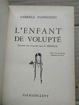 Gabriele D'Annunzio L'enfant de volupté. undefined