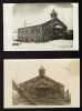 Lot 2 carte photo d'une EGLISE PROVISOIRE à identifier ??? CPA. 