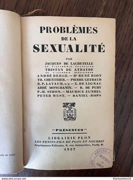 Jacques de lacretelle Problèmes de la sexualité Présences. Lacretelle Jacques De