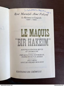 René maruéjol aime vielzeuf Le maquisbir hakeim