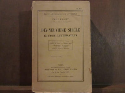 dix neuvième siècle études littéraires
