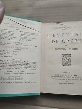Edmond Jaloux L'éventail de Crêpe. undefined