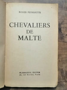 Chevaliers de Malte flammarion