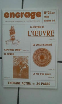 revue ENCRAGE n 21 22 cycle d'ananké le spider 1988. Capitaine Danrit