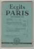 ECRITS DE PARIS No 95 Septembre 1952 Michel Dacier Jean Pleyber. 