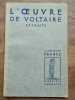 L'oeuvre de Voltaire Extraits Classiques France Librairie hachette. Voltaire