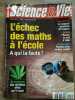 Science Vie Nº 1008 L'éche des maths à I' école Septembre 2001. 