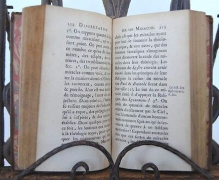 George Campbell 1767 DISSERTATION SUR LES MIRACLES essai contre. David Hume