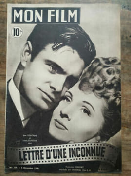 Mon Film n120 Lettre d'une inconnue 6 Décembre 1948. La Lettre P