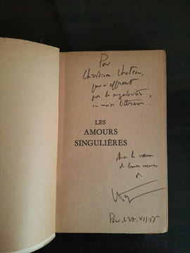Les Amours Singulières flammarion envoi de l'auteur. Roger Peyrefitte