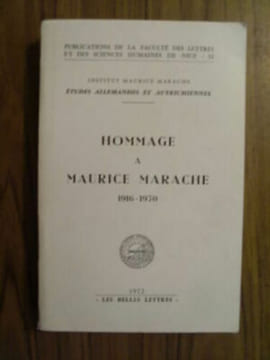 Tributo A Maurice Marache 1916 1979 studio Tedesco E austriaco. Studio 100