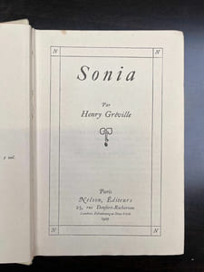 Henry gréville sonia nelson