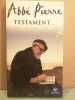 testament. Abbé Pierre