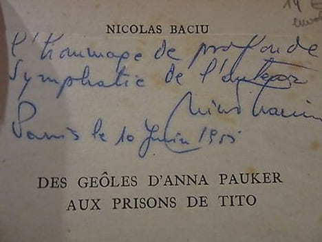 Nicolas baciu Des Geôles d'Anna Pauker aux Prisons de tito l l c avec envoi. undefined