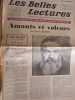 Les Belles Lectures n55 du 19 au 25 Mars 1947 t bernard Amants et Voleurs. 