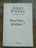 Mon Dieu pourquoi plon. Abbé Pierre