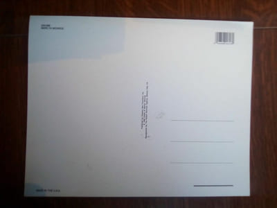 Carte Postale Grand Format Imprimée aux USA. 25 5 x 20