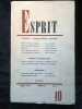 Revue Esprit n10 Octobre 1957. 