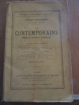 Jules Lemaître Les contemporains études et portraits littéraires 3ème série. Jules Lemaitre