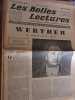 Les Belles Lectures n64 du 21 au 27 Mai 1947 goethewerther. 