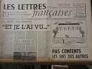 Les Lettres Françaises n97 1er mars 1946 paulhan peynet effel aragon. 