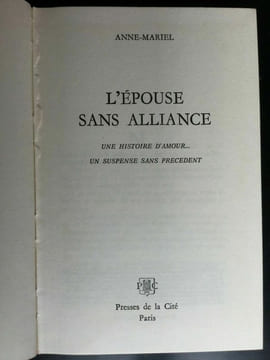 L'épouse sans alliance cité. Anne Mariel