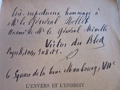 Victor du bled L'Envers et l'endroit Librairie Académique Perrin et cie. undefined