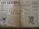 Les Lettres Françaises n99 15 mars 1946 paulhan peynet effel matisse. 