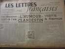 Les Lettres Françaises n62 30 Juin 1945 paulhan peynet effel mauriac. 