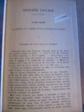 Retraite pascale Lundi saint mardi saint mercredi saint pas d'. undefined