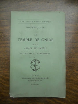 montesquieu Le temple de gnide Librairie des bibliophiles. undefined