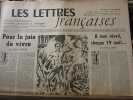 Les Lettres Françaises n69 18 Août 1945 paulhan peynet effel dickens. 