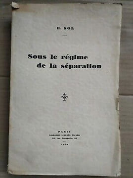 e Sol Sous le régime de la séparation Auguste picard. undefined