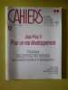 Cahiers n 12 jean paul II Pour un vrai développement 1 Mars 1988. 