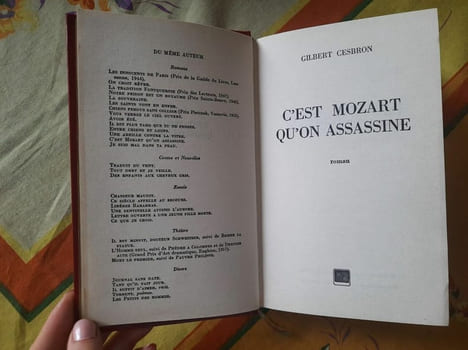C'est Mozart qu'on assassine. Gilbert Cesbron