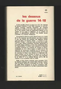 LES DESSOUS DE LA GUERRE 14 18 Henri Castex a André DE LA FAR Grasset