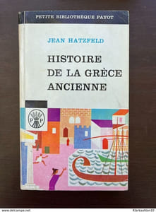 Jean hatzfeld Histoire de la Grèce ancienne