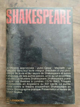 Shakespeare La Mégère apprivoisée Macbeth La tempête. Jules César
