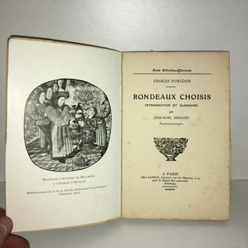 jean marc Bernard CHARLES d'orleans RONDEAUX CHOISIS Chez Sansot. undefined