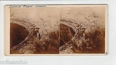 Vue Stéréoscopique Stéréo ITALIE SYRACUSE Théatre Grec Cirque Romain. undefined