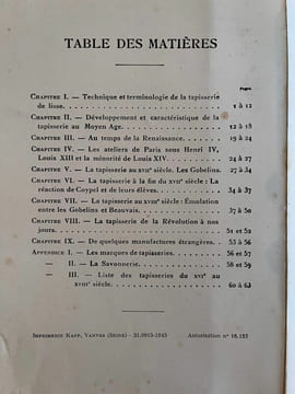 Louis guimbaud La tapisserie De Haute Lisse et De Basse Lisse Flammarion. undefined
