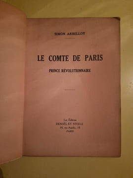 Le Comte de Paris Prince Révolutionnaire n 12. Simon Arbellot