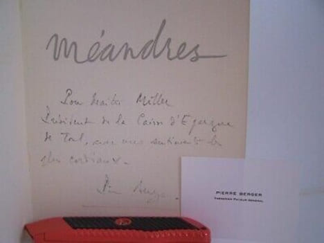 envoi MEANDRES Discours de Réception Académie Stanislas NANCY. Pierre Berger