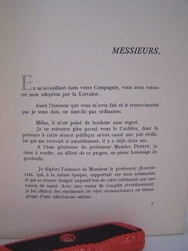 envoi MEANDRES Discours de Réception Académie Stanislas NANCY. Pierre Berger
