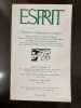 Revue Esprit Novembre 2001. 