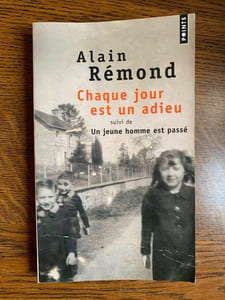 Alain rémond Chaque jour est un adieu seuil